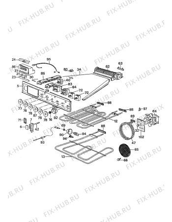 Взрыв-схема плиты (духовки) Electrolux CO1165W2 - Схема узла Electrical equipment